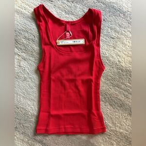 Skims cotton rib tank cranberry S